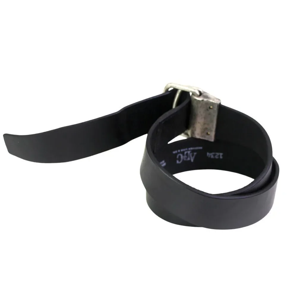 AL & Co BLACK REAL LEATHER 1 3/8